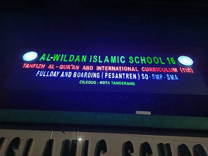 Huruf Timbul LED untuk Sekolah di Tangerang