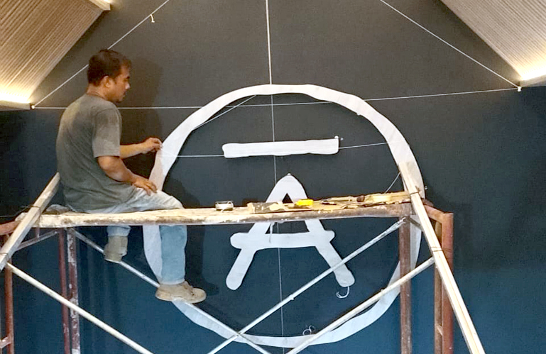 Huruf timbul outdoor tahan cuaca